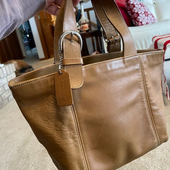 Vintage Coach Soho Waverly Bag #4133 Small Tote Bag Buckskin Leather Tan EUC - Picture 11 of 12